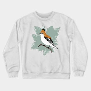 White Collared Monarch bird Design Crewneck Sweatshirt